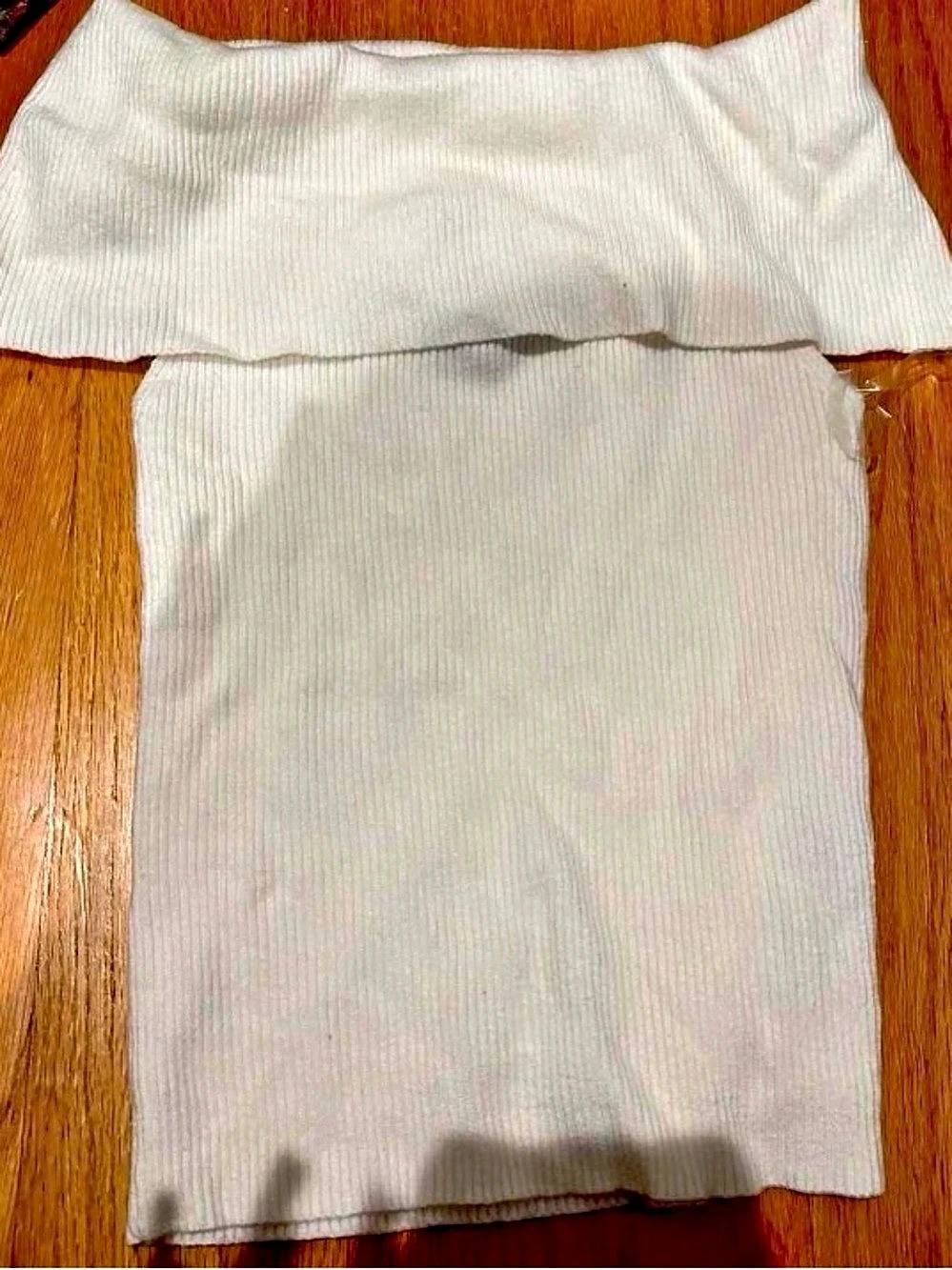 Say What Ribbed Mini Dress White Medium Like New